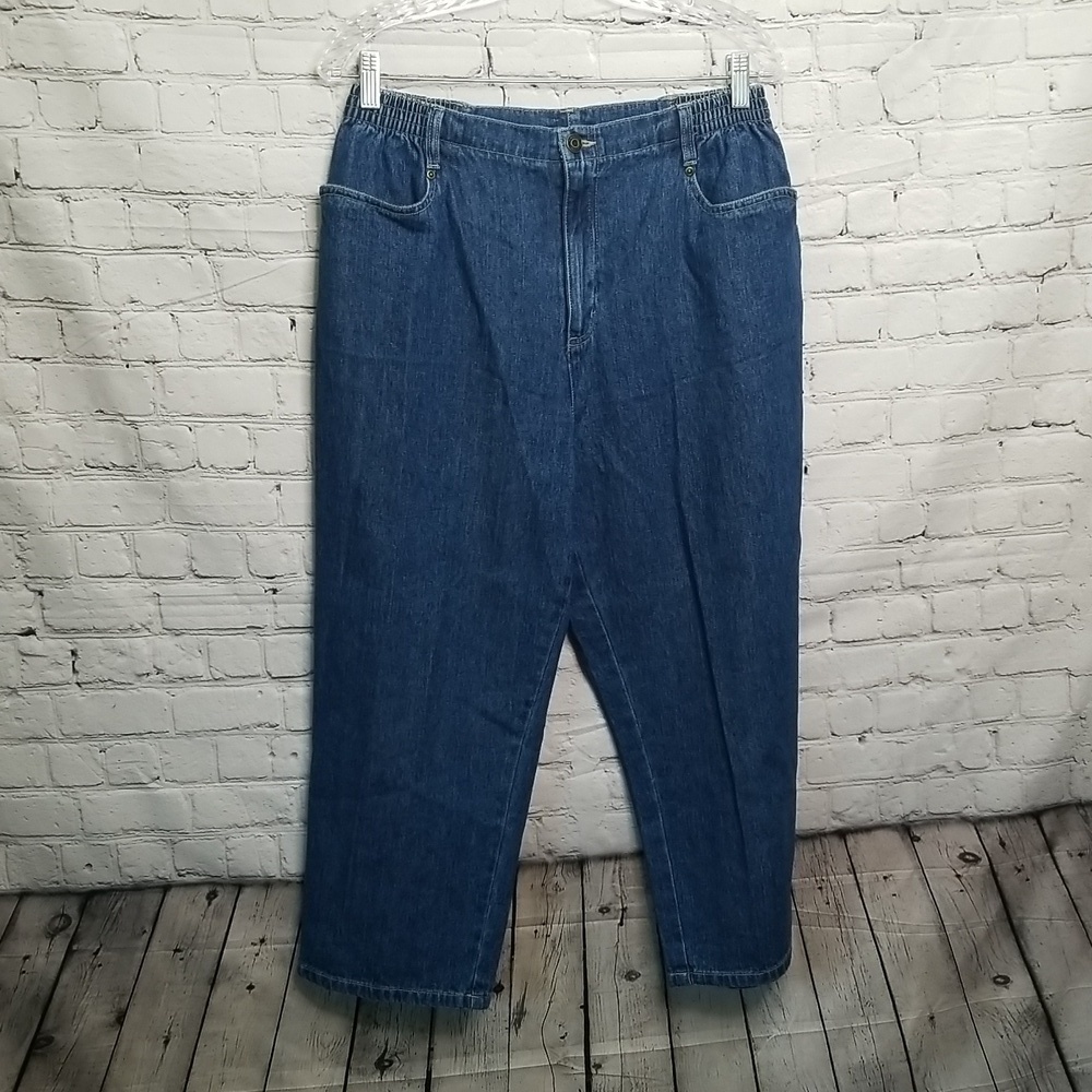 Blassport Mom Capri Jeans Size 12 Stretch Side Waist